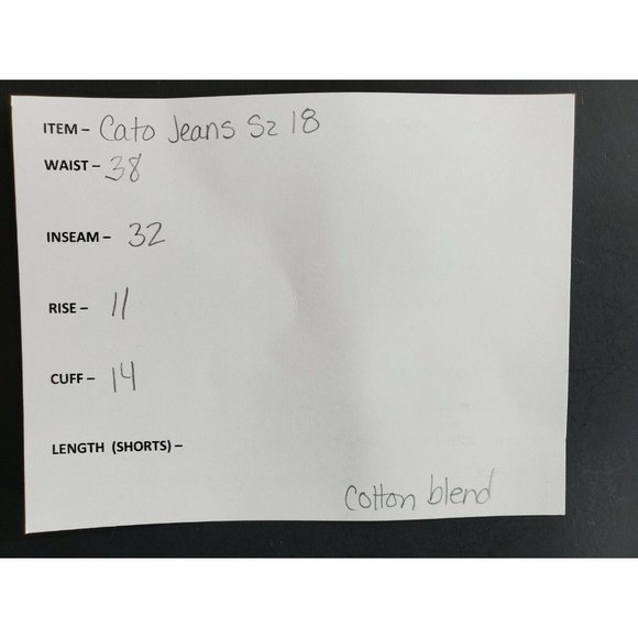 Cato Jeans Women's Size 18 Straight Medium Faded Wash Stretch - Picture 6 of 7